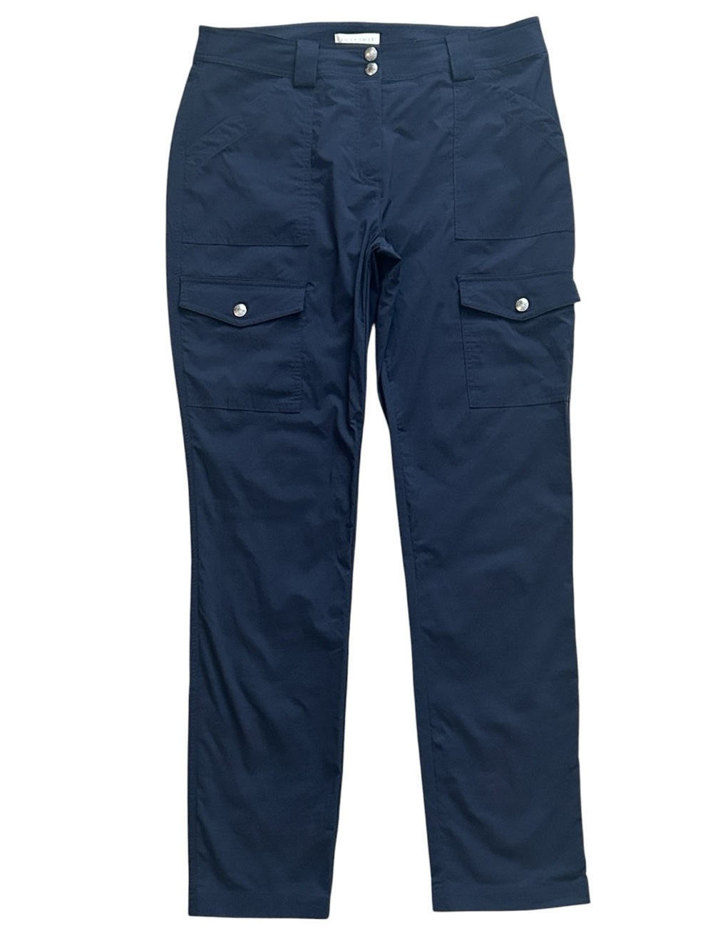 Anatomie Kate Navy Cargo Skinny Travel Pants Womens Large Stretch Lightweight